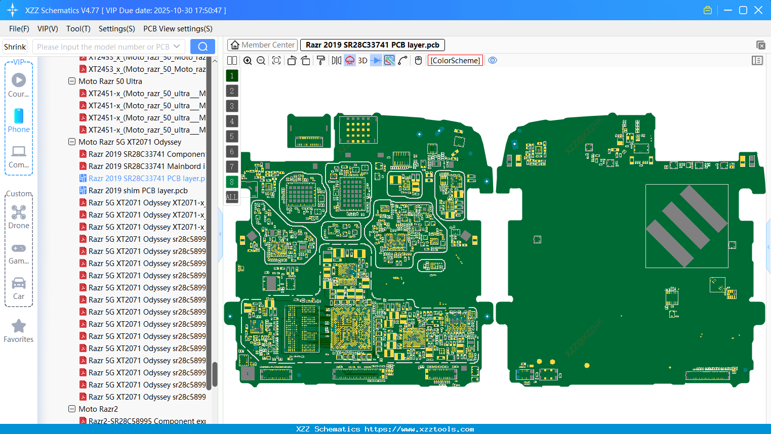 Motorola Razr 2019 SR28C33741 PCB Layer